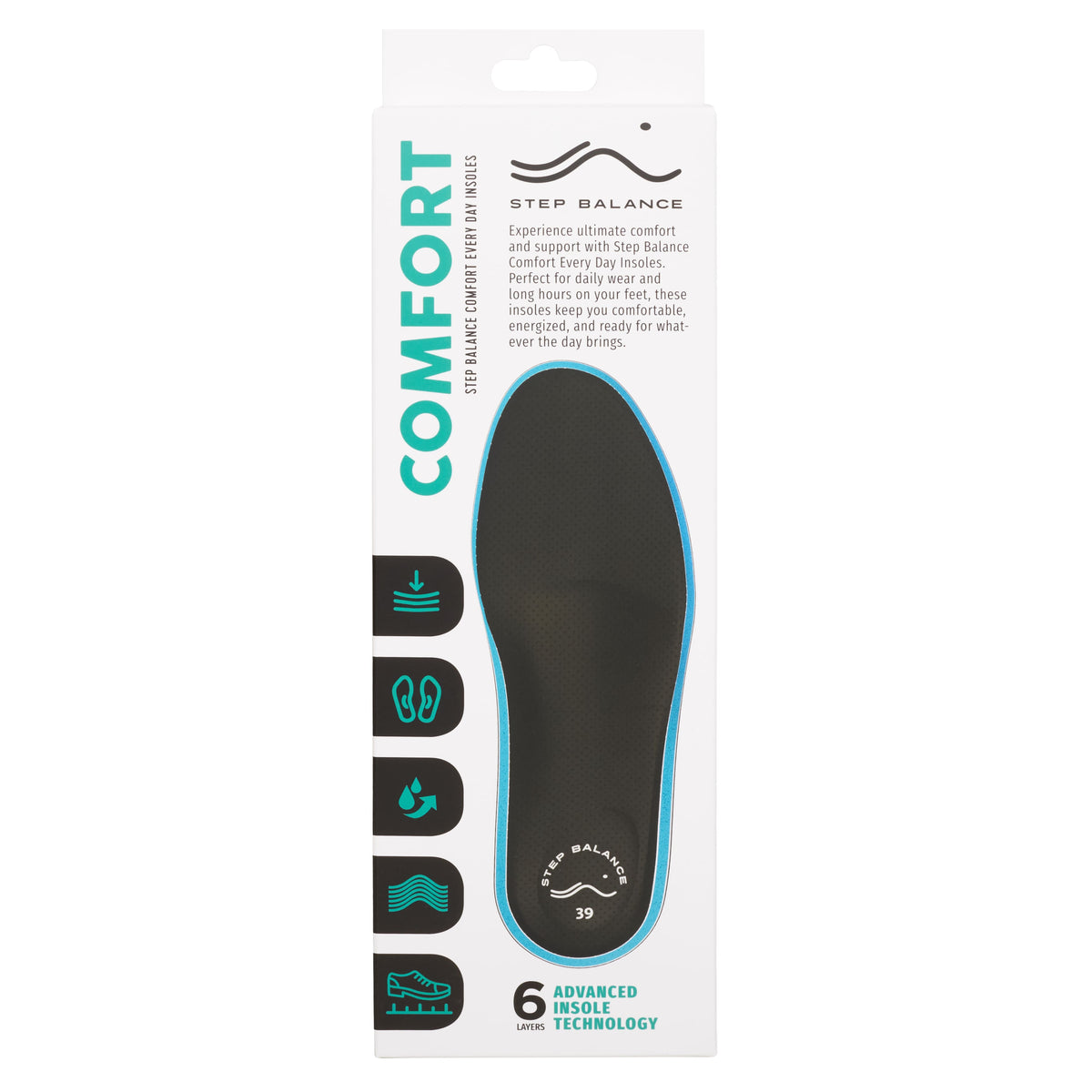 Step Balance Comfort Every Day insoles, box front