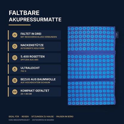 Step Balance AcuNomad faltbare Akupressurmatte, Infografik: die wichtigsten Merkmale