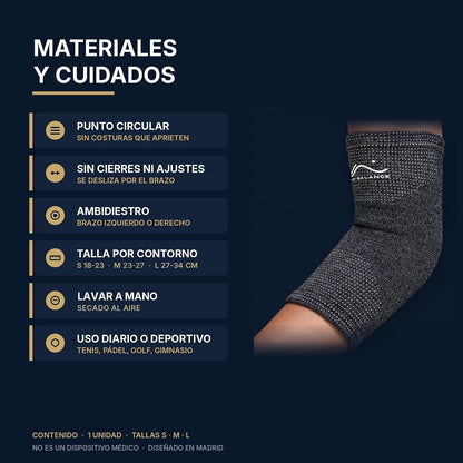 Step Balance Codera de compresión, infografía: materiales y cuidados
