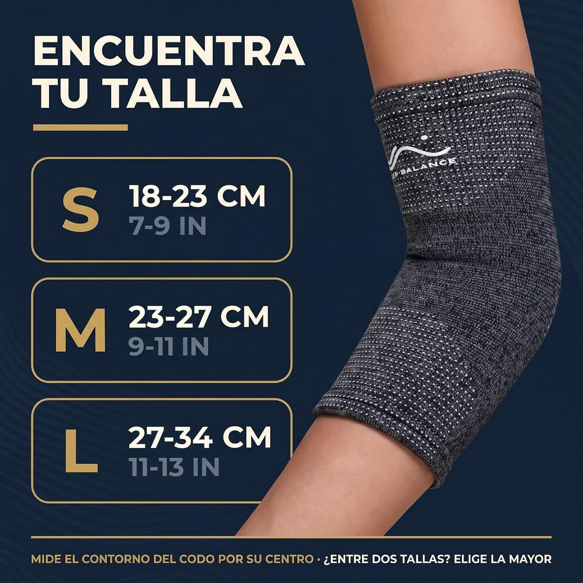 Step Balance Codera de compresión, infografía: guía de tallas