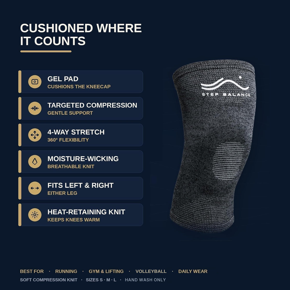 Gel Knee Support Sleeve: key features