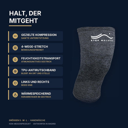 Step Balance Kniebandage, Infografik: die wichtigsten Merkmale