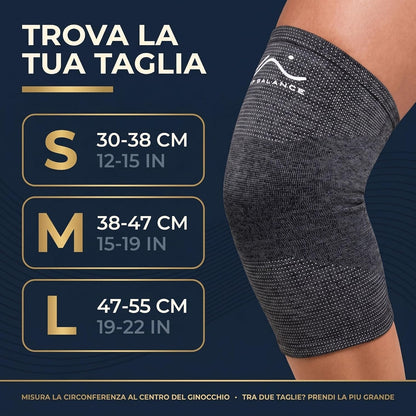 Step Balance Ginocchiera a compressione, infografica: guida alle taglie