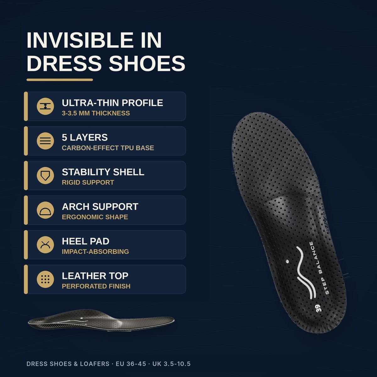 Slim Fit insoles: key features