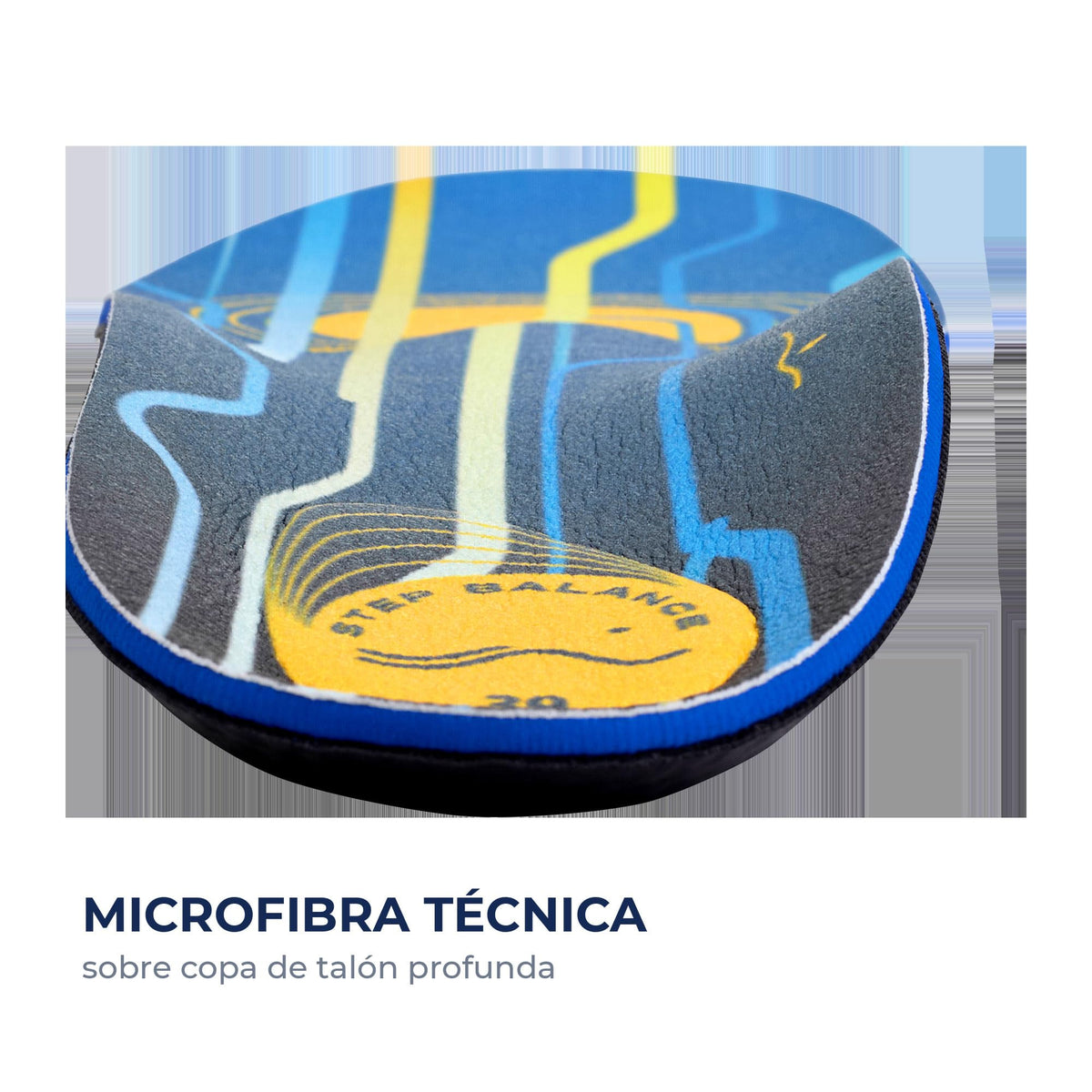 Plantillas Sports Performance: microfibra técnica sobre copa de talón profunda