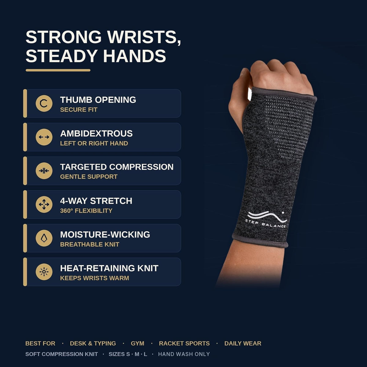 Wrist Support Sleeve: key features